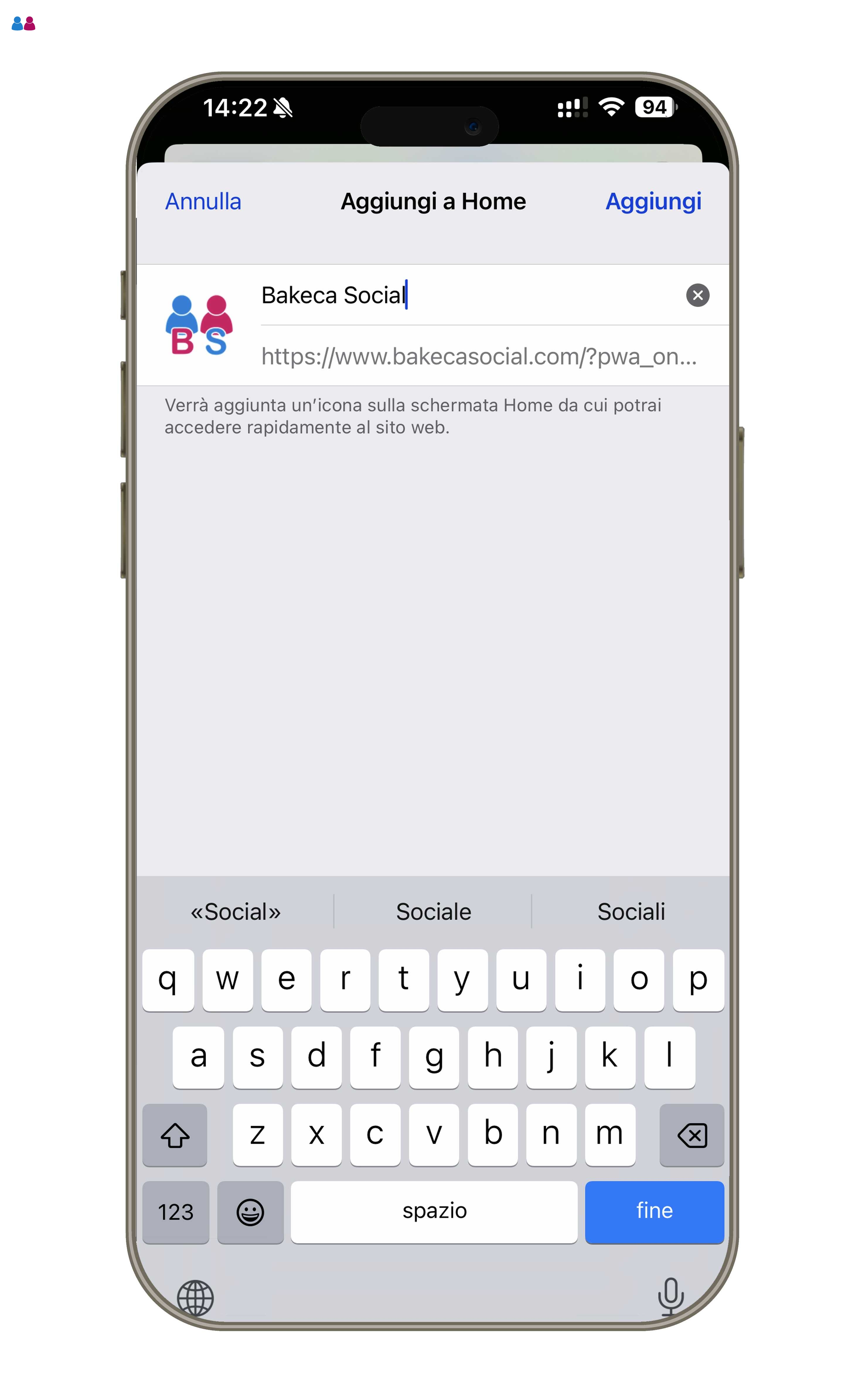 Aggiungi App a Home